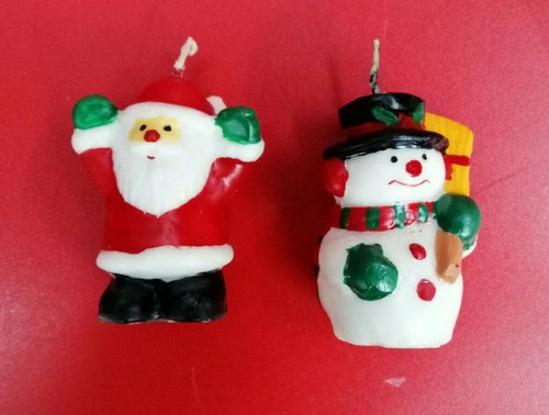 Coppia candele babbo natale - babbo,