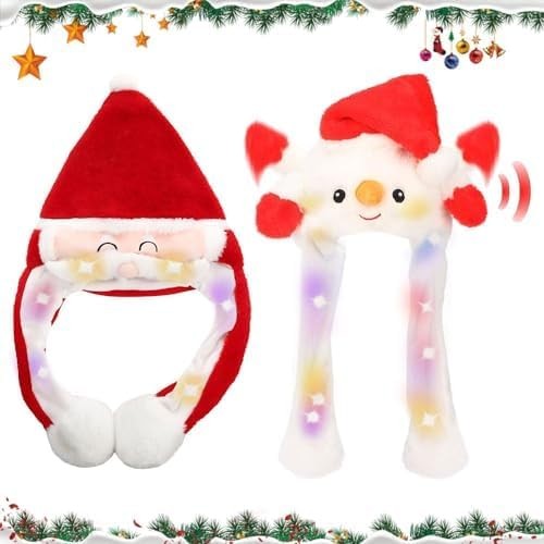 Set cappelli natalizi led - set,