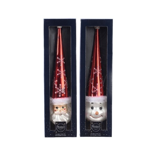 Puntale vetro babbo natale - in,